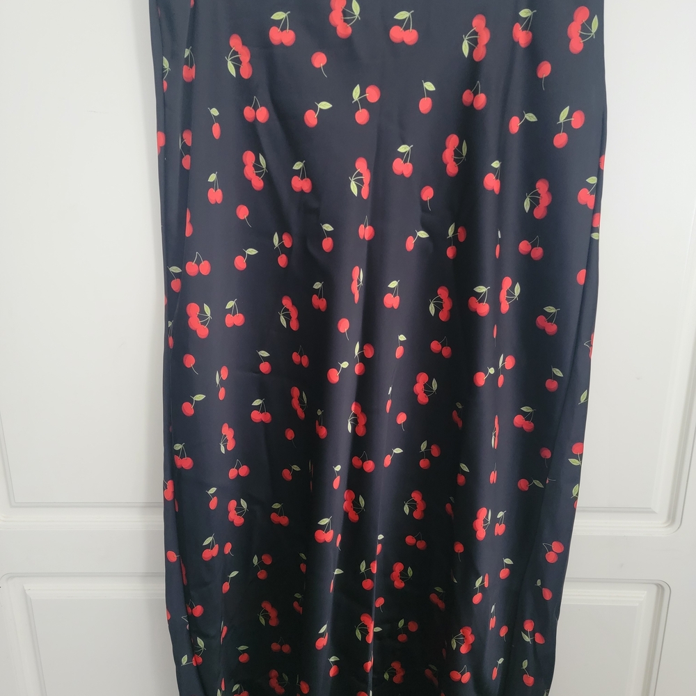 Rachel Zoe Black Dress with Cherry Accents